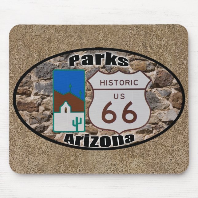 Historic US Route 66 Parks Arizona Mouse Pad (Front)