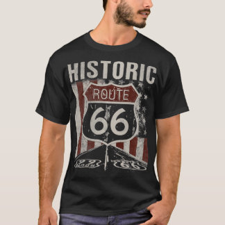 Historic USA Route 66 Highway Vintage America Road T-Shirt