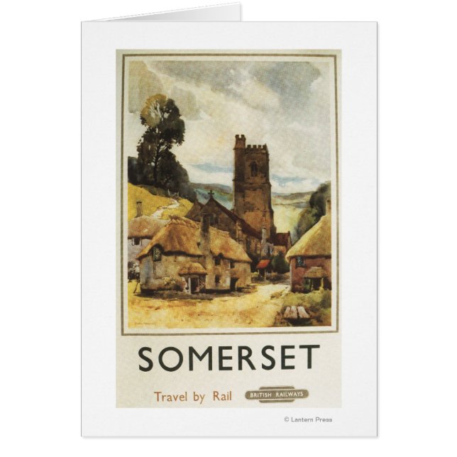 Historic Village Scene British Railway Poster (Front)