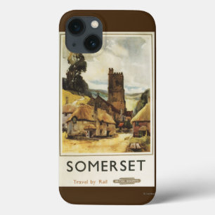 Historic Village Scene British Railway Poster iPhone 13 Case