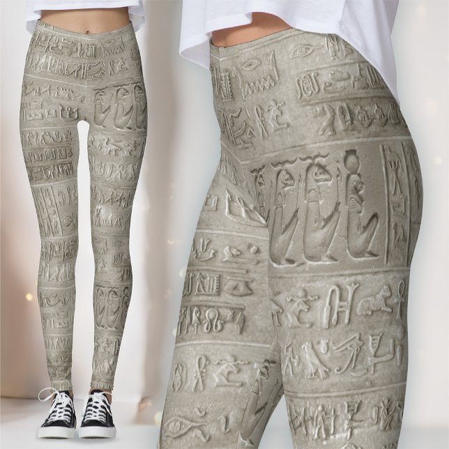 Historical Ancient Sandy Egyptian Hieroglyphics  Leggings (Creator Uploaded)