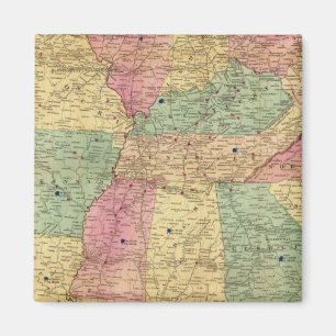 Historical and Military Map of the US Magnet
