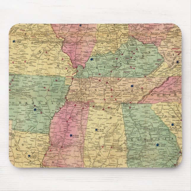Historical and Military Map of the US Mouse Pad (Front)