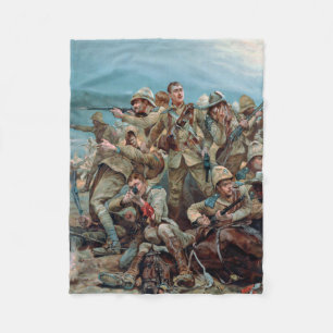 Historical British Victorian Boer War painting Fleece Blanket