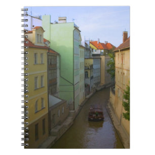 Historical buildings with canal, Prague, Czech Notebook