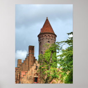 historical centre of Brugge, Belgium Poster