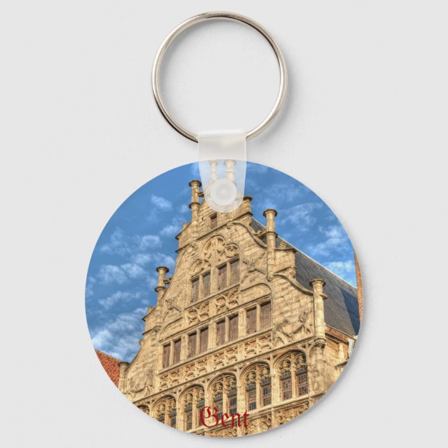 Historical centre of Gent, Belgium Key Ring (Front)