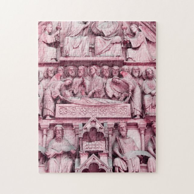 Historical, Christian sculptures Notre Dame Paris Jigsaw Puzzle (Vertical)
