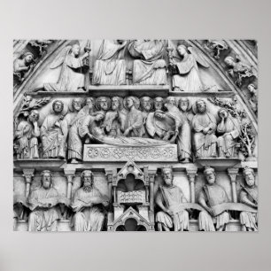 Historical, Christian Sculptures Notre Dame Paris Poster