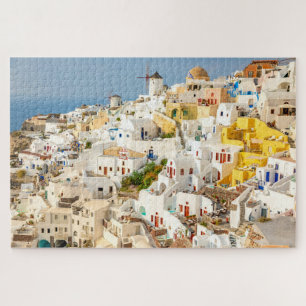 Historical Colourful Oia Village Santorini Greece Jigsaw Puzzle