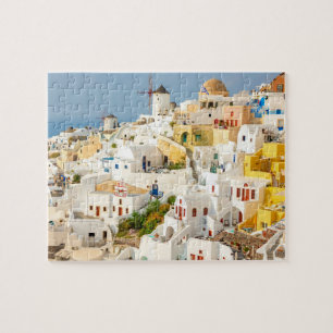 Historical Colourful Oia Village Santorini Greece Jigsaw Puzzle