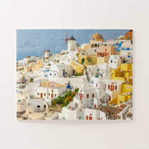 Historical Colourful Oia Village Santorini Greece Jigsaw Puzzle