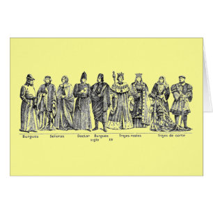 Historical Costumes Greeting/Note Card