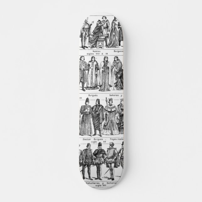Historical Costumes Skateboard (Front)