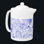 Historical Feminist Pioneers Blue Toile<br><div class="desc">My hand drawn toile pattern in royal blue over a white background features portraits of 8 different women from around the world, all fighters for equality for women. The women portrayed include Sojourner Truth, Elizabeth Cady Stanton, Susan B. Anthony, Victoria Woodhull, Harriet Tubman and more. Various emblems like "Vote for...</div>