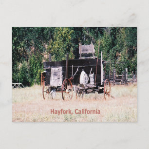 Historical Gold Rush wagon...... Postcard