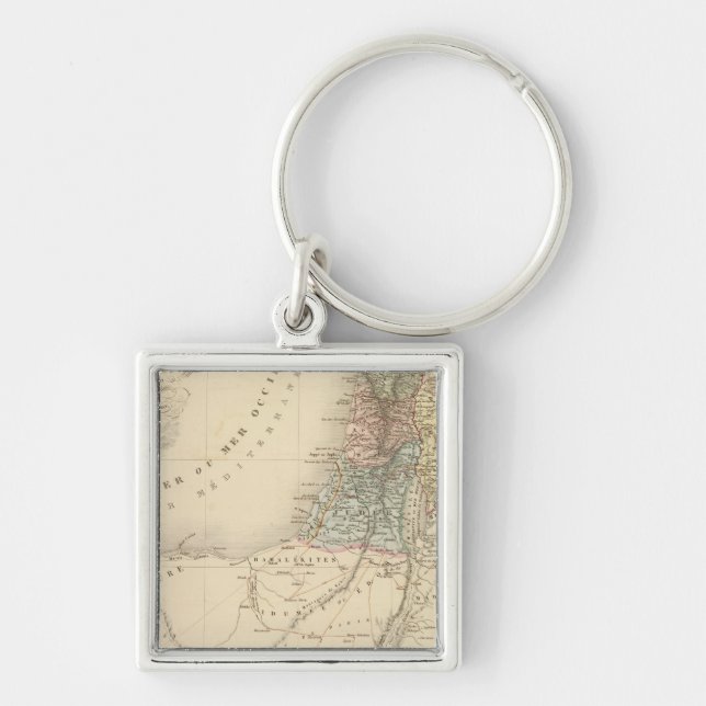 Historical Jerusalem, Palestine Key Ring (Front)