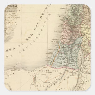 Historical Jerusalem, Palestine Square Sticker