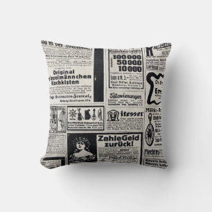 Historical Kiev: 1917 Newspaper Illustration Cushion