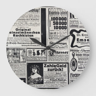 Historical Kiev: 1917 Newspaper Illustration Large Clock