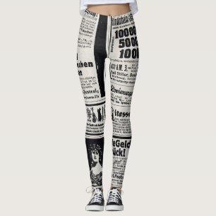 Historical Kiev: 1917 Newspaper Illustration Leggings