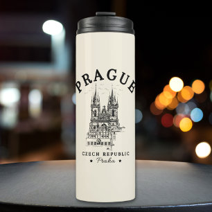 Historical Landscape of Prague, Czech Republic Thermal Tumbler