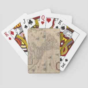 Historical Map of Americas (South & North America) Playing Cards