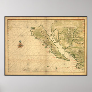 Historical Map of California Poster