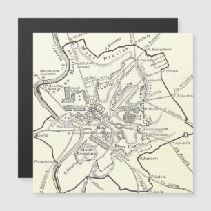 Historical Map of the City of Rome Magnetic Invitation