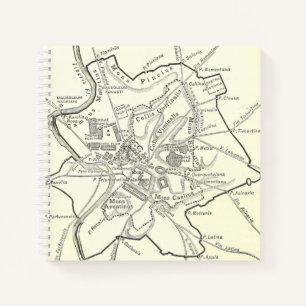 Historical Map of the City of Rome Notebook