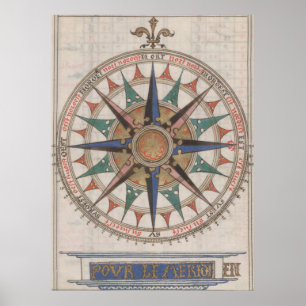 Historical Nautical Compass (1543) Poster
