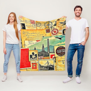 Historical Postal Journey Fleece Blanket