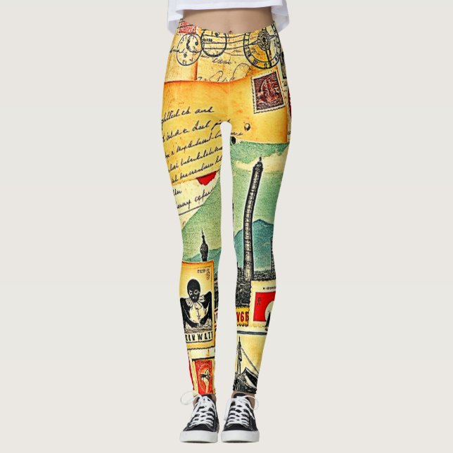 Historical Postal Journey Leggings (Front)