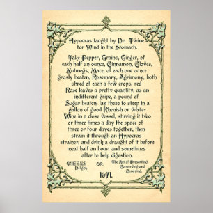 Historical Recipe for Wind in the Stomach, Poster