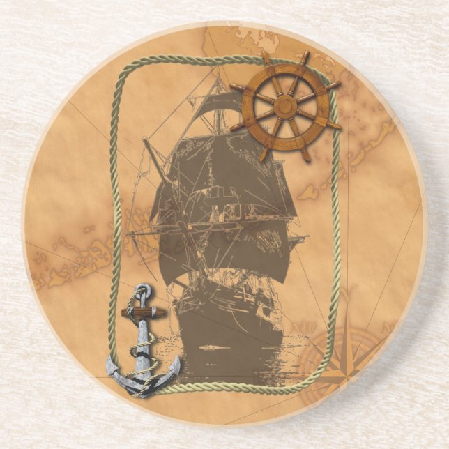 Historical Sailing Ship Coaster (Front)