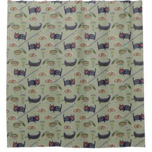 Historical Symbols Abstract Pattern Shower Curtain