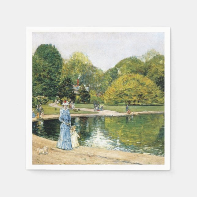 Historical View of Central Park (New York) Napkin (Front)