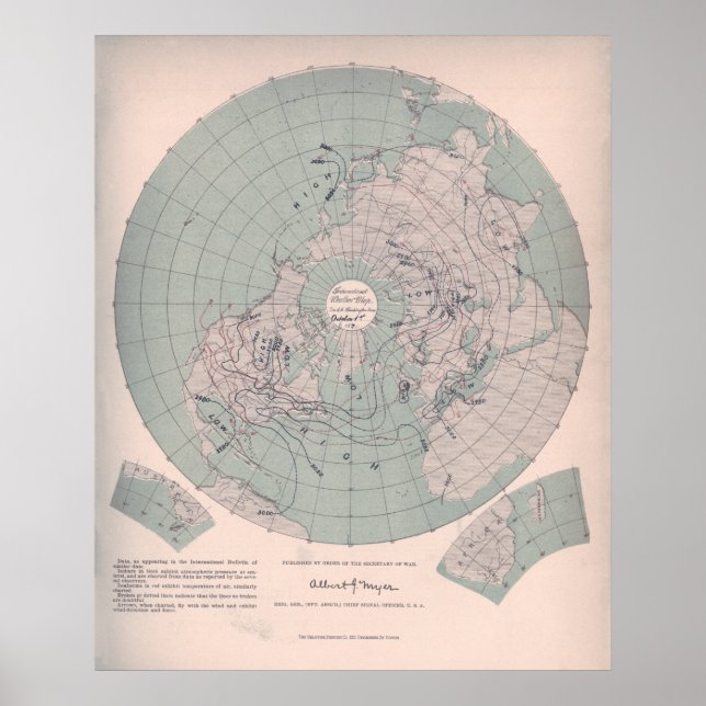 Historical Weather Map Poster (Front)