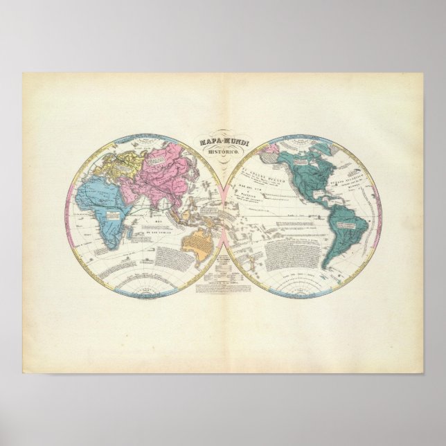 Historical World Map 3 Poster (Front)