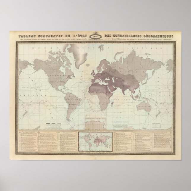 Historical World Map Poster (Front)