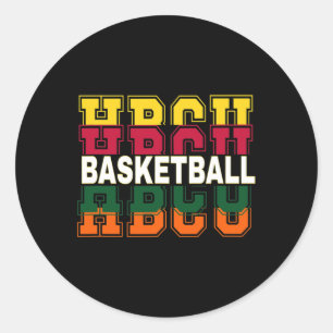 Historically Black College University Basketball P Classic Round Sticker