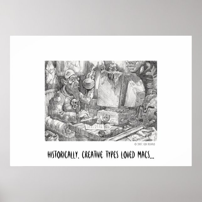 Historically, creative types loved Macs Poster (Front)
