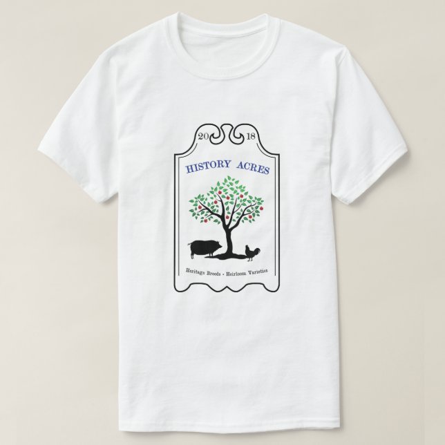 History Acres White Tee Shirt  (Design Front)