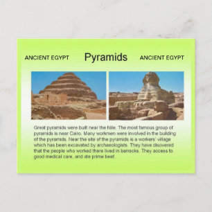 History, Ancient Egypt, Pyramids Postcard