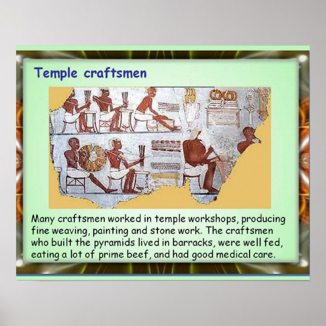 History, Ancient Egypt, Temple craftsmen Poster (Front)