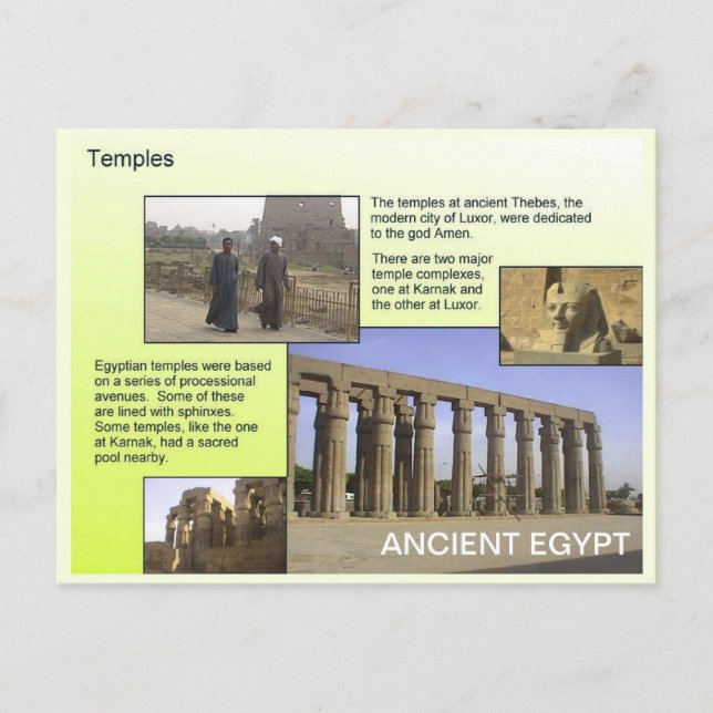 History, Ancient Egypt, Temples Postcard (Front)
