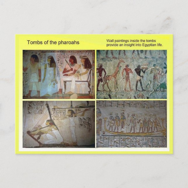 History, Ancient Egypt, Tombs of the Pharoahs Postcard (Front)