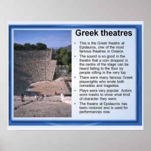 History, ancient Greece, Theatres Poster