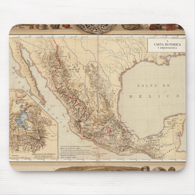 History and Architecture of Mexico Mouse Pad (Front)