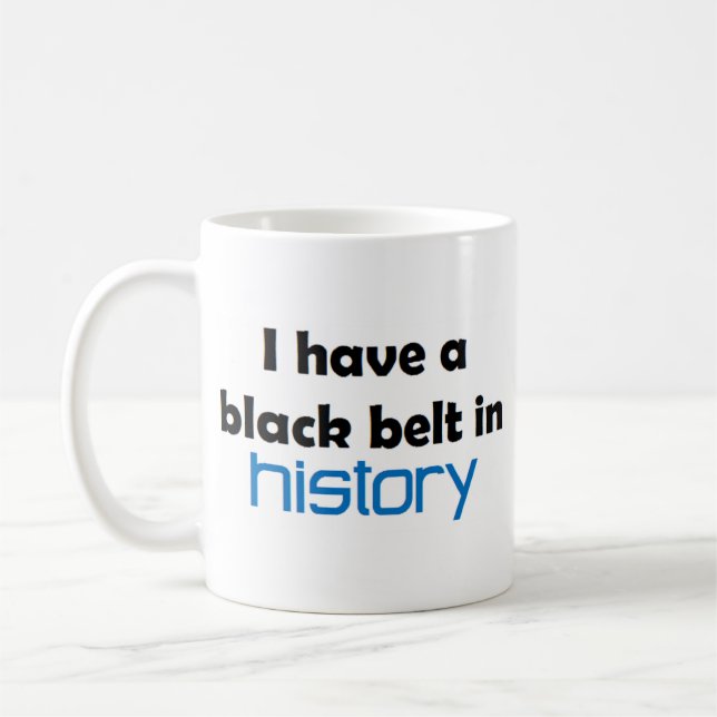 History black belt coffee mug (Left)